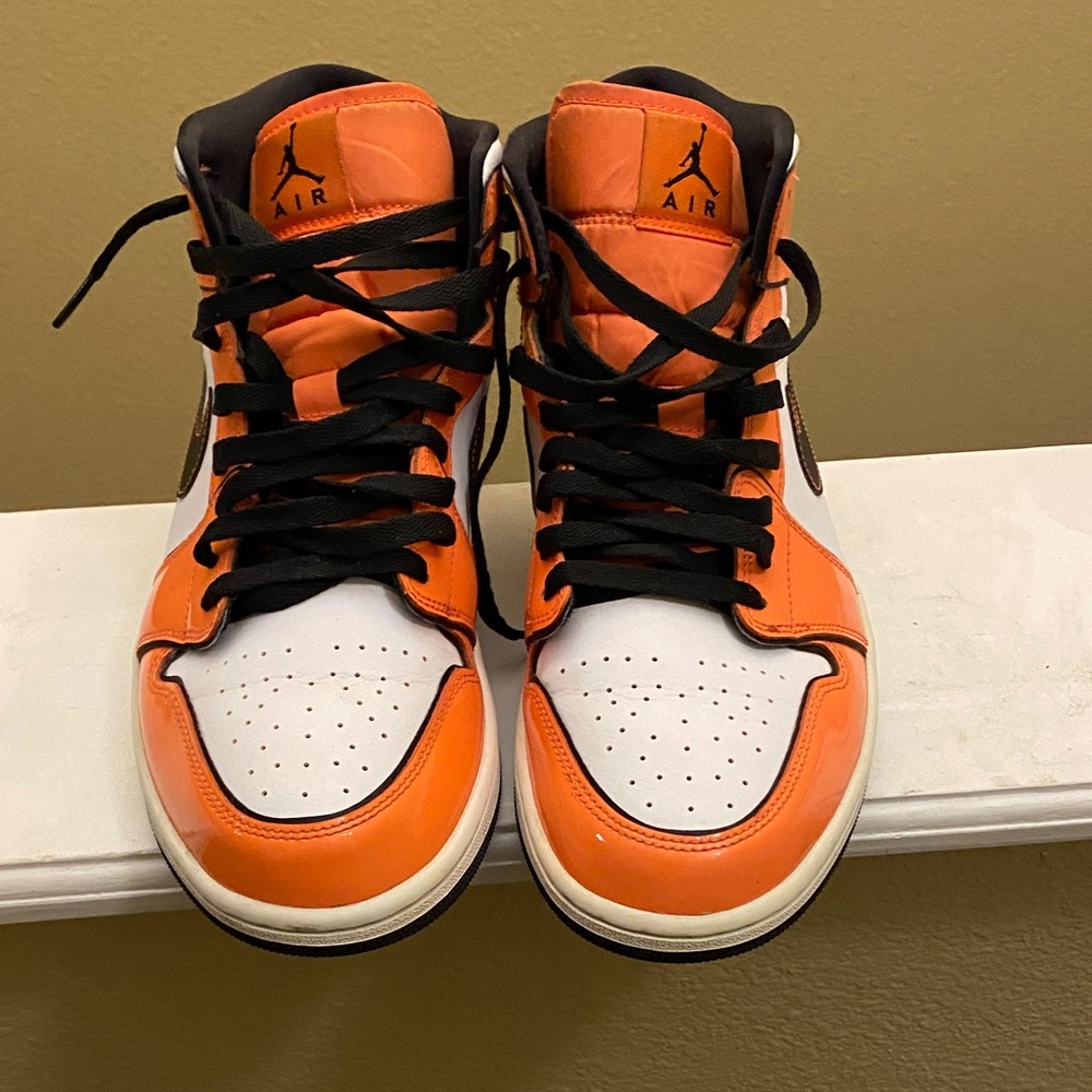 Jordan Men's Bold Orange and White Sneakers